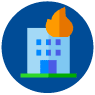 Apartment Burning Icon