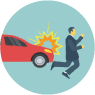 Man Hit With Car Image Icon